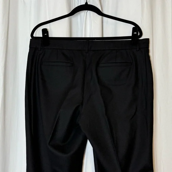 J.Crew Café Capri Wool Black Ankle Pants Womens 12 Tall - Picture 6 of 9